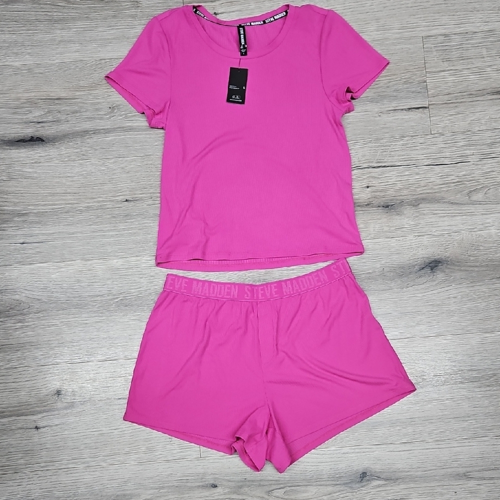 Steve Madden Vibrant Pink Women's Pajama Set